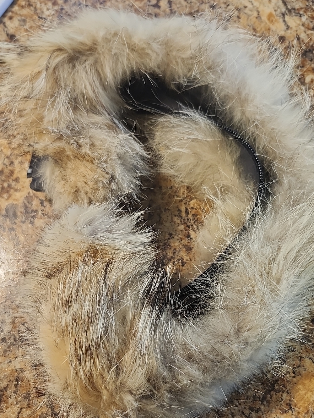 Canada Goose Faux in Tan and Cream . Meant To Add On To Your Hood
